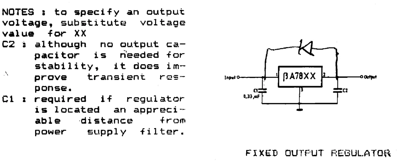IPRS Băneasa βA7800: Fixed output regulator (1990 catalogue)