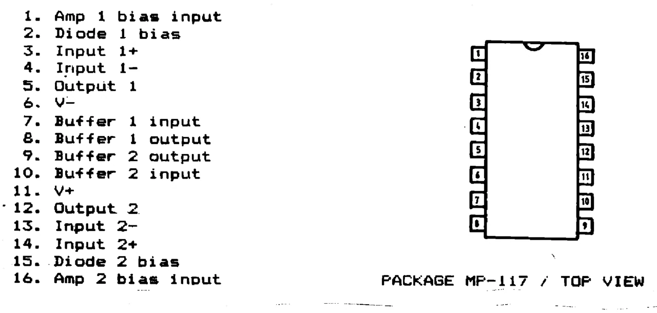 IPRS Băneasa βE5517: Pinout (1990 catalogue)