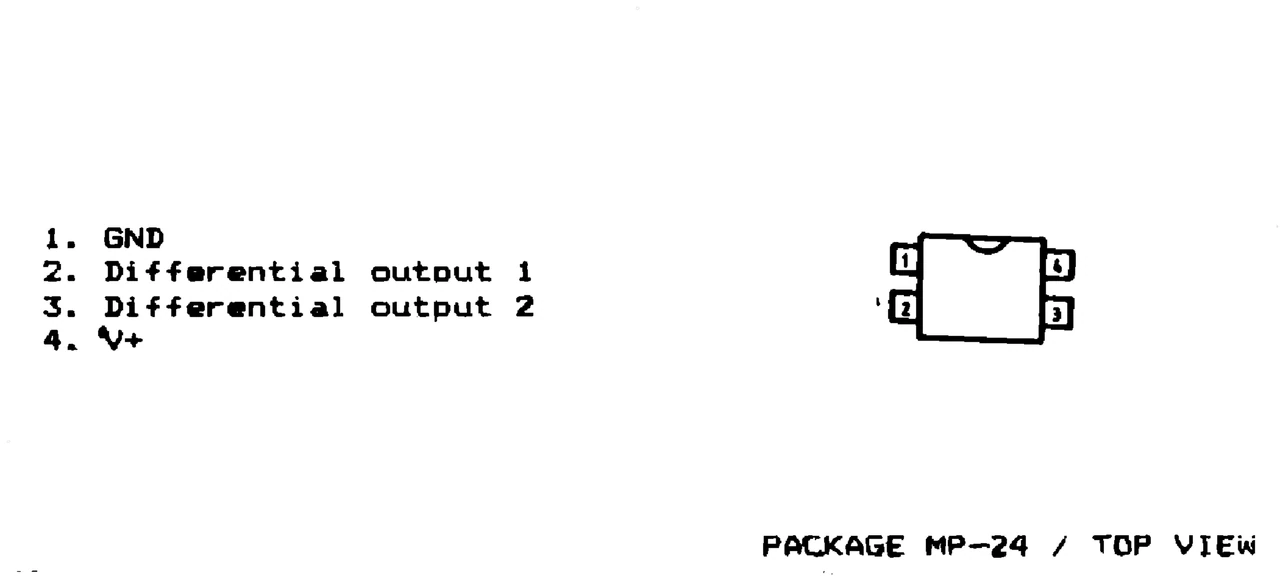 IPRS Băneasa βH1: Pinout (1990 catalogue)
