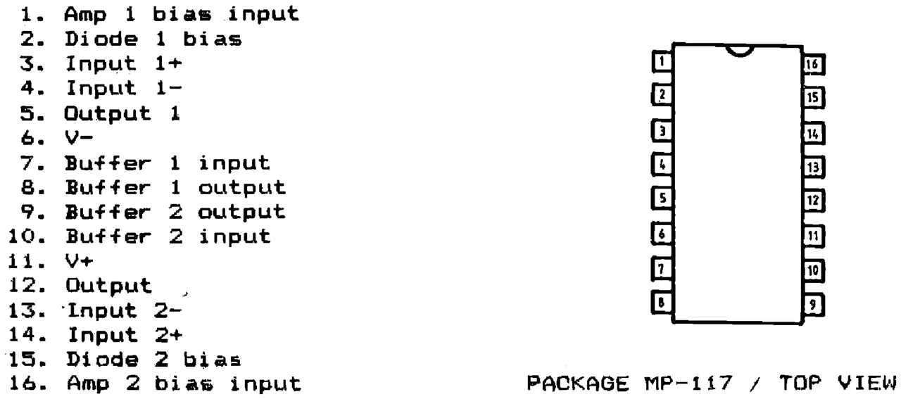 IPRS Băneasa βM13600: Pinout (1990 catalogue)