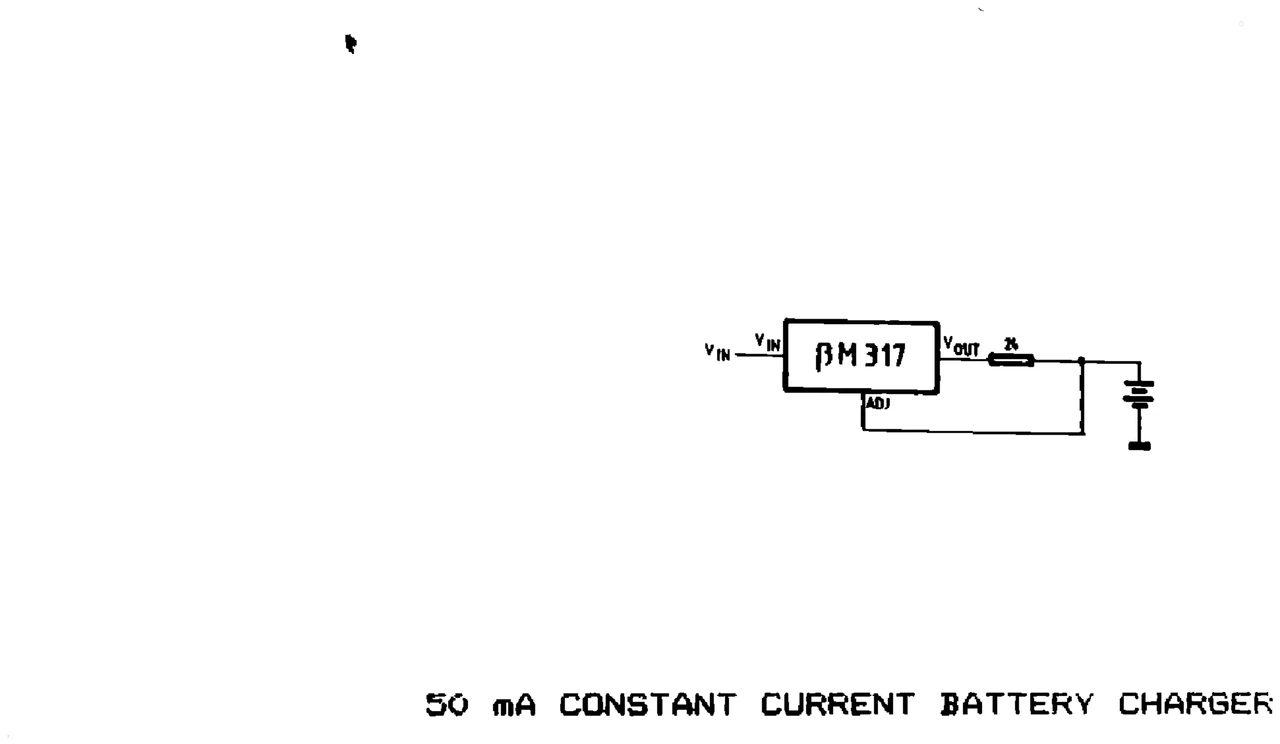 IPRS Băneasa βM317: 50 mA constant current battery charger (1990 catalogue)