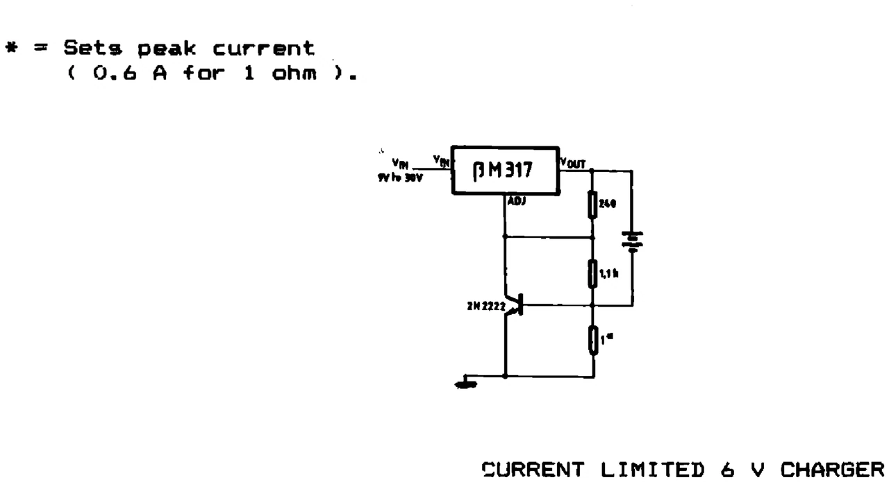 IPRS Băneasa βM317: Current limited 6 V charger (1990 catalogue)