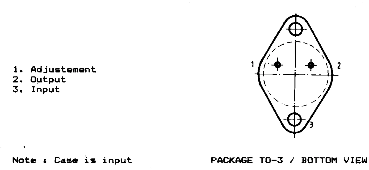 IPRS Băneasa βM337: Pinout βM337K, βM337AK (TO 3) (1990 catalogue)