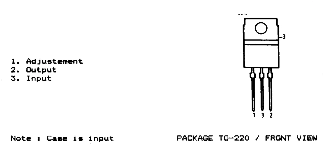 IPRS Băneasa βM337: Pinout βM337T, βM337AT (TO 220) (1990 catalogue)