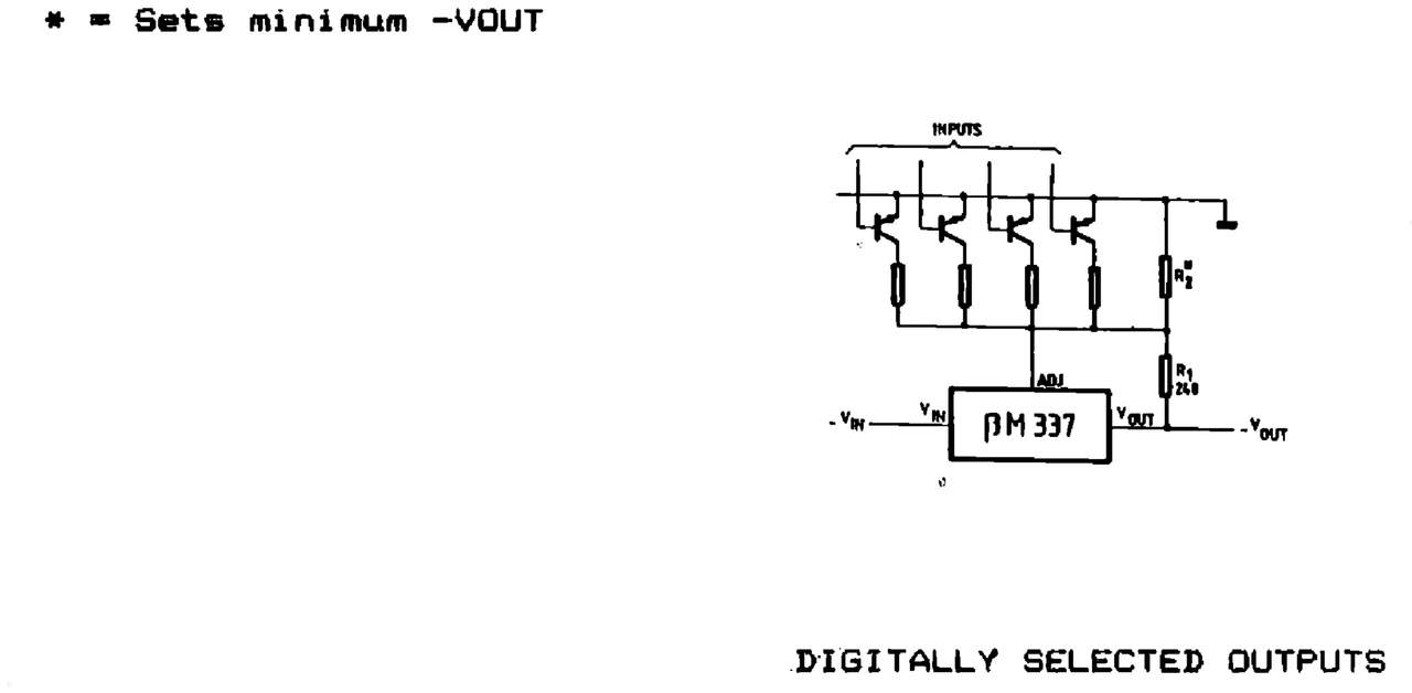 IPRS Băneasa βM337: Digitally selected outputs (1990 catalogue)