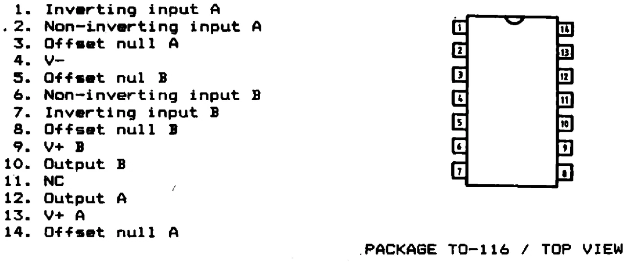 IPRS Băneasa βM747: Pinout (1990 catalogue)