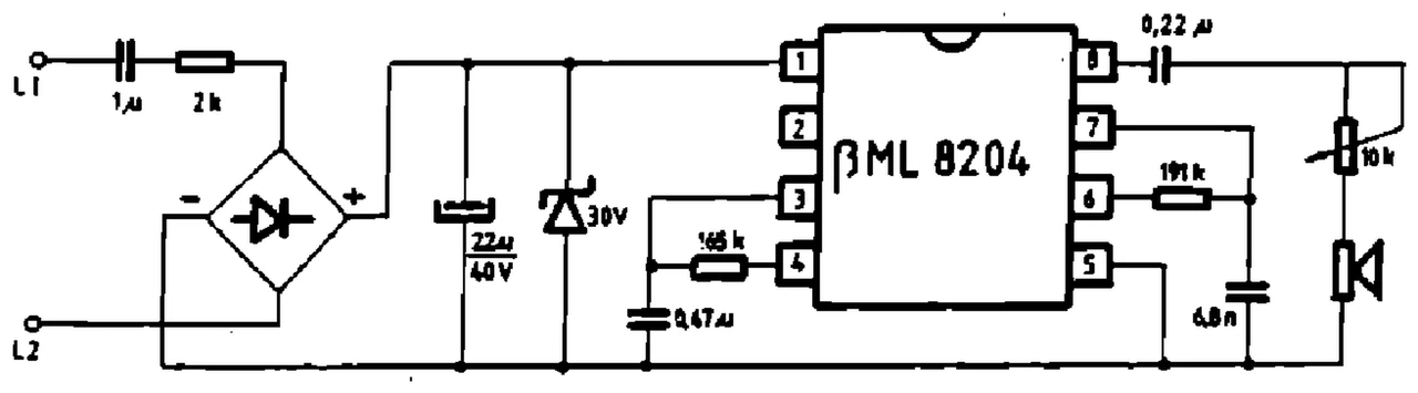 IPRS Băneasa βML8204: Typical application (1990 catalogue)