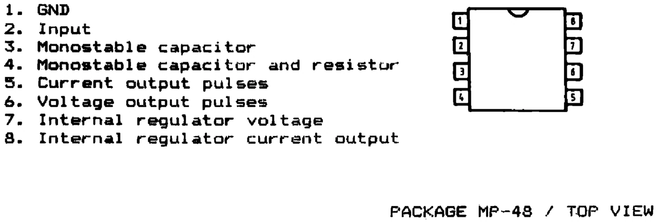 IPRS Băneasa βSAK215N: Pinout (1990 catalogue)