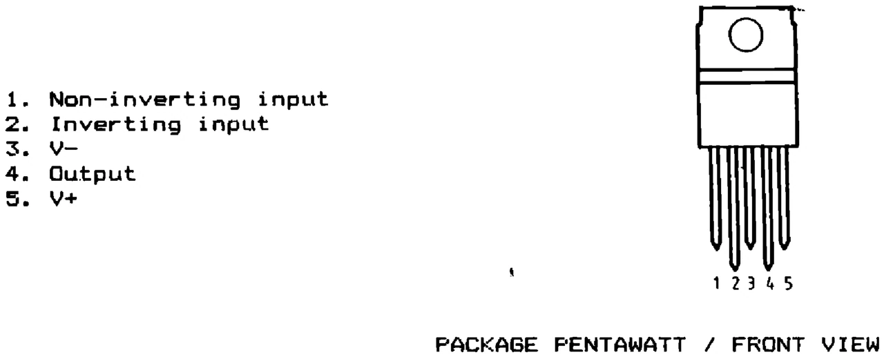 IPRS Băneasa βTDA2030: Pinout (1990 catalogue)