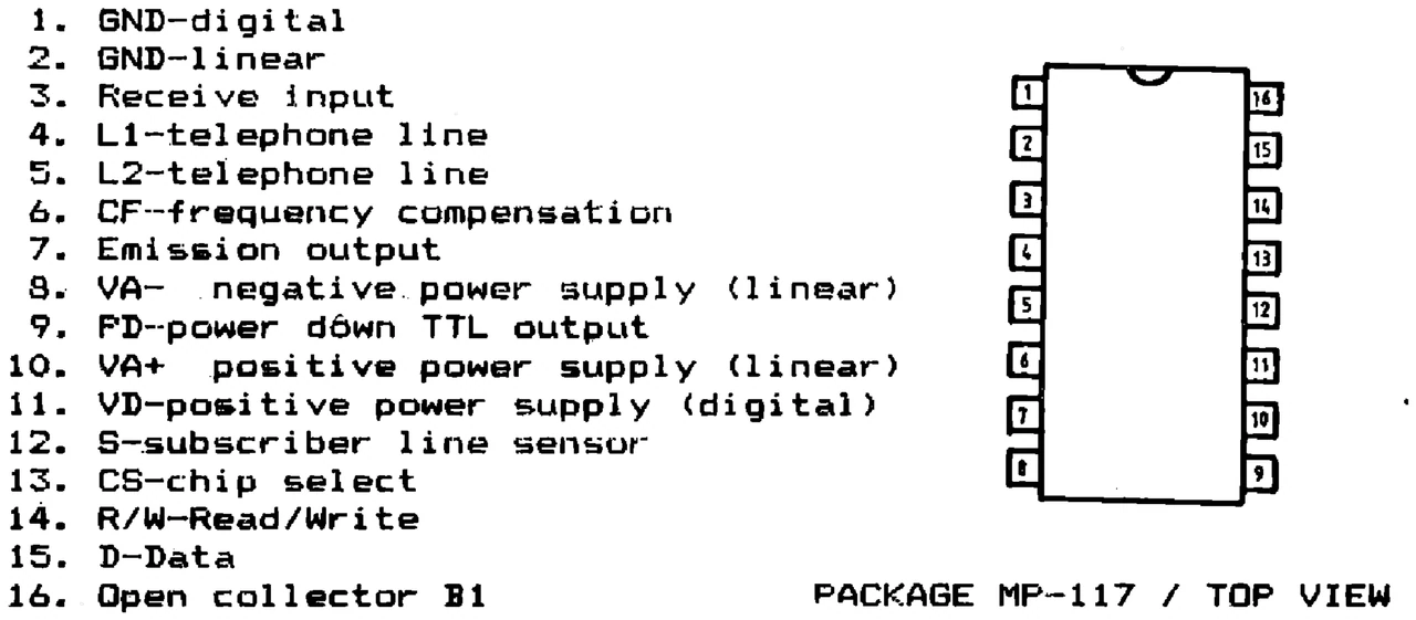 IPRS Băneasa βUTB0010: Pinout βUTB0011 (1990 catalogue)