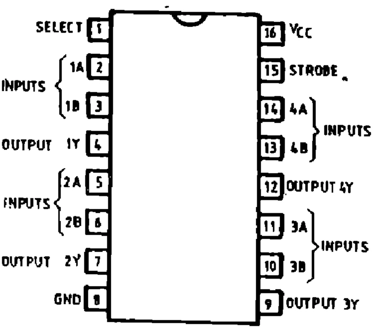 IPRS Băneasa CDB4157: Pinout (1990 catalogue)