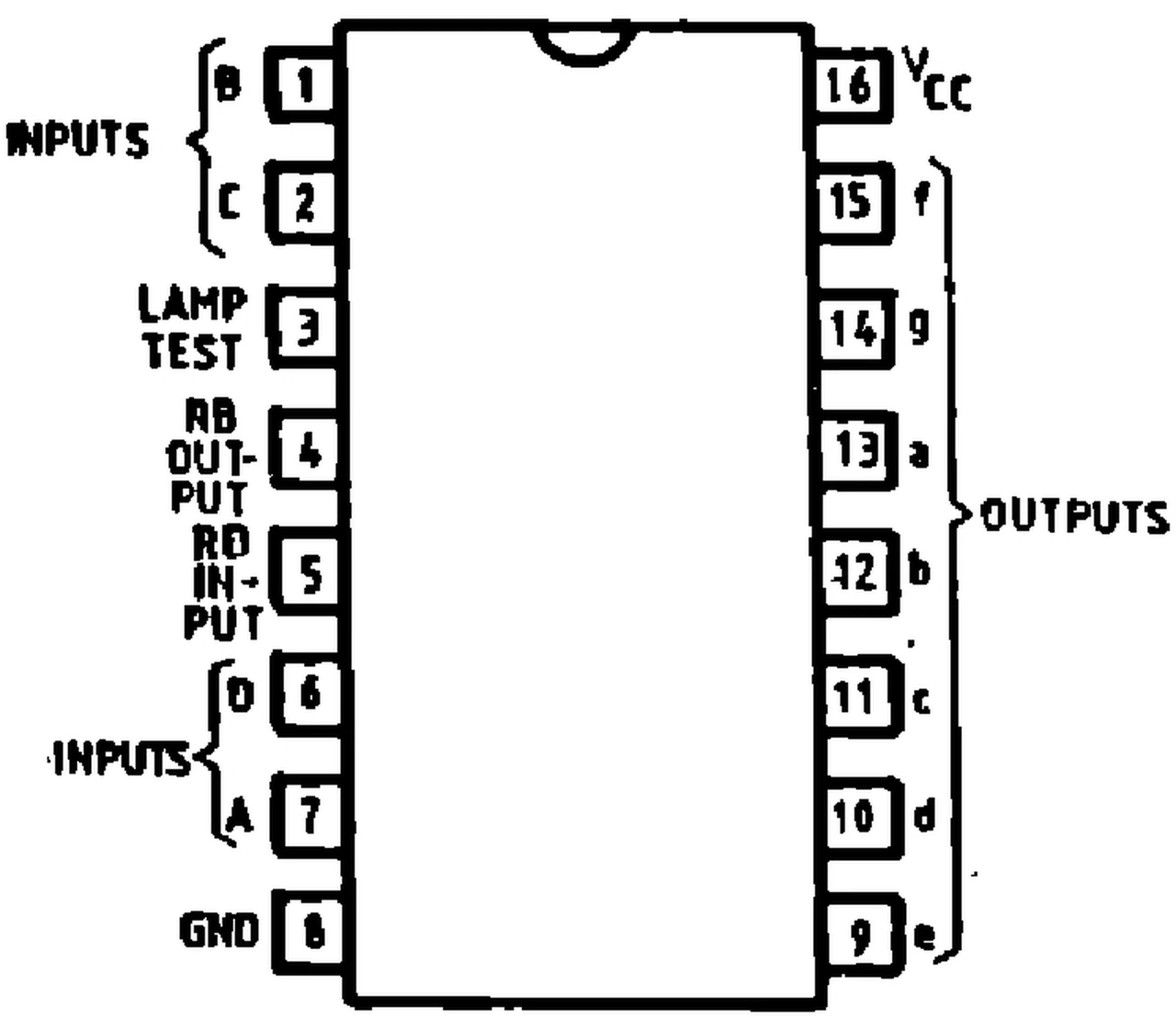 IPRS Băneasa CDB446E: Pinout (1990 catalogue)