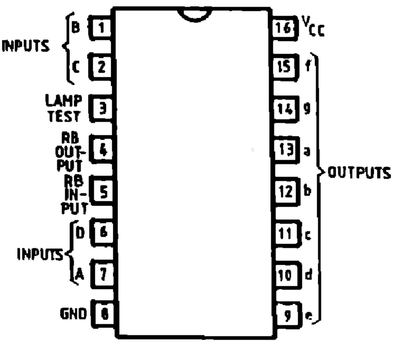 IPRS Băneasa CDB447E: Pinout (1990 catalogue)