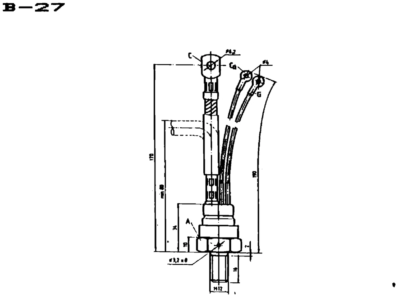IPRS Băneasa T40F: B-27 case outline, thyristors and triacs (dimensions in mm)