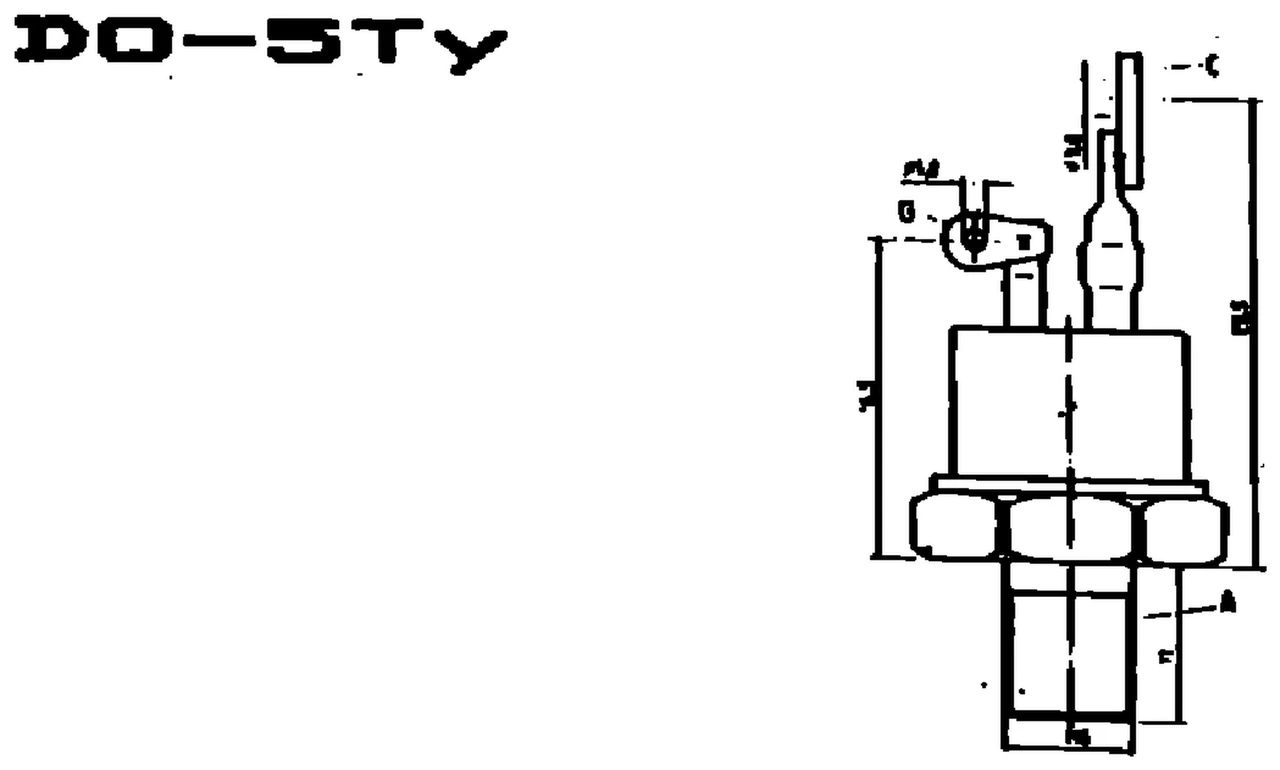 IPRS Băneasa T30F: DO-5Ty case outline, thyristors and triacs (dimensions in mm)