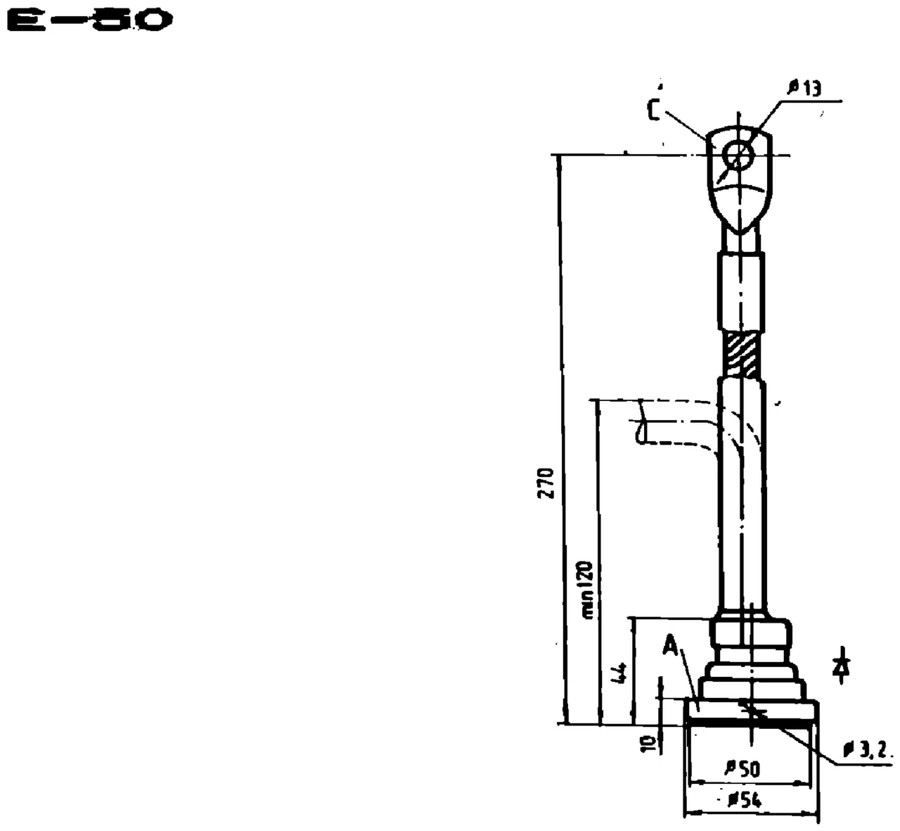 IPRS Băneasa D400N: E-50 case outline, silicon diodes (dimensions in mm)