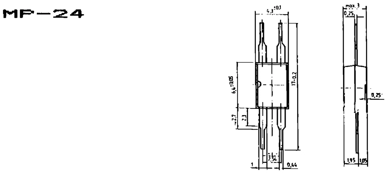 IPRS Băneasa βH1: MP-24 case outline (dimensions in mm)