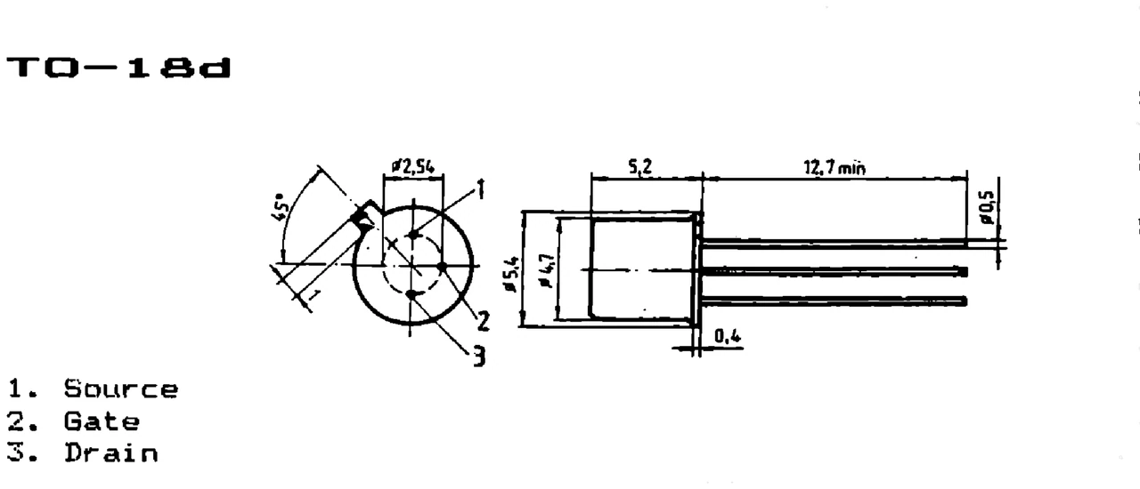 IPRS Băneasa 2N5021: TO-18d case outline and terminals, silicon transistors (dimensions in mm)